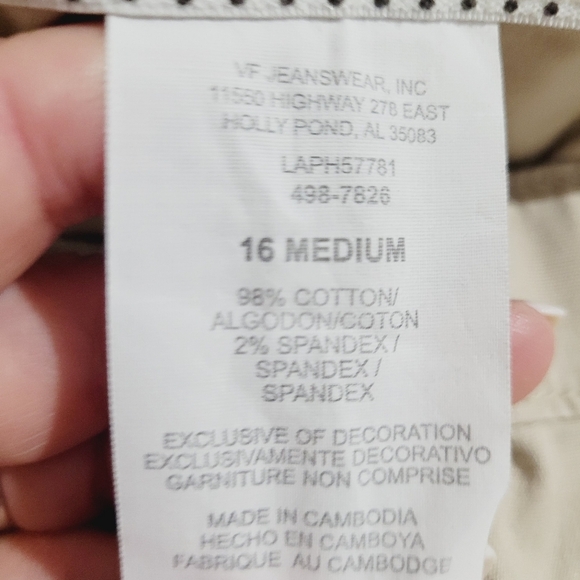 LEE Woman's Capri Flat Front Pants Stretch Comfort Waistband Size 16 - Picture 11 of 12